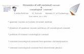 Dynamics of self-sustained vacuum cosmological constant