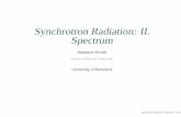 Synchrotron Radiation: II. Spectrum