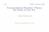 Transcendental Number Theory: the State of the Art