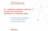 A » switched photonic network for the new transport backbone of Telecom Italia