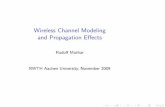 Wireless Channel Modeling and Propagation Effects