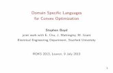 Domain Specific Languages [0.5ex] for Convex Optimization