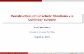 Construction of Lefschetz fibrations via Luttinger surgery