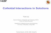 Colloidal Interactions in Solutions - University of Delaware