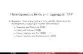 Heterogeneous firms and aggregate TFP - Paul Klein