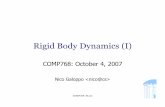 Rigid Body Dynamics (I) - Welcome to UNC Computer Science