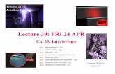 Lecture 39: FRI 24 APR - Louisiana State University