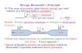 Recap: Bernoulli’s Principle - USU