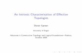 An Intrinsic Characterisation of Effective Topologies