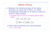Alpha Decay - University of Arizona