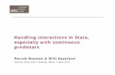Handling interactions in Stata Handling interactions in Stata