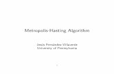 Metropolis-Hasting Algorithm - University of Pennsylvania