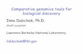 Comparative genomics tools for biological discovery Inna Dubchak
