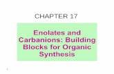 Chapter 17 ( Carbanions)