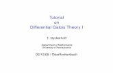 Tutorial on Differential Galois Theory I