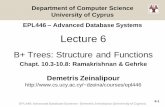 Lecture 6 - B+Trees - University of Cyprus