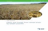 Fibres and energy from wheat sraw by simple practice