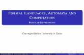 Formal Languages, Automata and Computation - Andrew Cmu