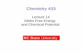 Lecture 14 Gibbs Free Energy and Chemical Potential