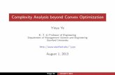 Complexity Analysis beyond Convex Optimization - Stanford University