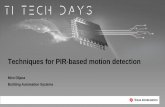 Techniques for PIR-based motion detection