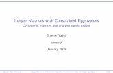 Integer Matrices with Constrained Eigenvalues - Straylight