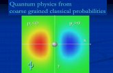 Quantum physics from coarse grained classical probabilities
