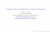 Calculus 101 to a Nobel Prize in under 50 minutes - School of