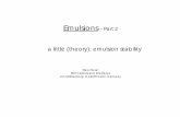 a little (theory): emulsion stability