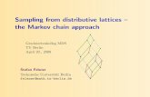 Sampling from distributive lattices â€“ the Markov chain approach