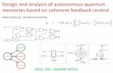 Design and analysis of autonomous quantum memories based on