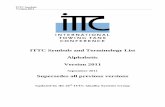 ITTC Symbols and Terminology List Alphabetic Version 2011