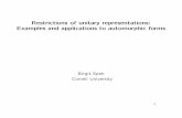 Restrictions of unitary representations: Examples and