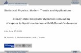 Statistical Physics: Modern Trends and Applications Steady ...