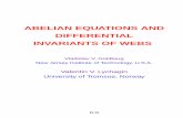 ABELIAN EQUATIONS AND DIFFERENTIAL INVARIANTS OF WEBS
