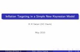 In⁄ation Targeting in a Simple New Keynesian Model