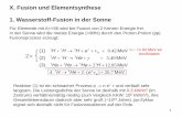 X. Fusion und Elementsynthese 1. Wasserstoff-Fusion in der ...