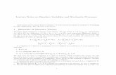 Lecture Notes on Random Variables and Stochastic Processes