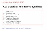 Cell potential and thermodynamics