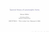 Spectral theory of automorphic forms