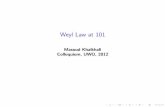 Weyl Law at 101 - uwo.ca