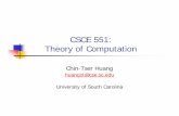 CSCE 551: Theory of ComputationTheory of Computation