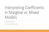 Interpreting Coefficients in Marginal vs. Mixed Models