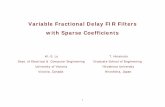 Variable Fractional Delay FIR Filters with Sparse Coefficients