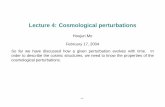 Lecture 4: Cosmological perturbations