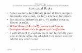 Steve Brainerd Statistical Risks