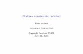 Maltsev constraints revisited