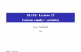 18.175: Lecture 17 .1in Poisson random variables