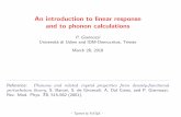 An introduction to linear response and to phonon calculations