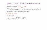 First Law of ermodynamics - Home - Chemistry